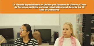 La Fiscalía Especializada en Delitos por Razones de Género y Trata de Personas participa en Mesa Interinstitucional durante los 16 Días de Activismo