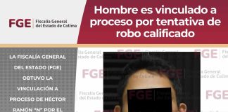 Hombre es vinculado a proceso por tentativa de robo calificado