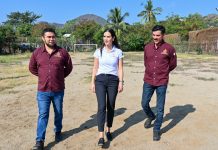 Rosi Bayardo inicia rehabilitación del espacio deportivo de la col. Libertad, en el Centro de Manzanillo