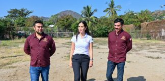 Rosi Bayardo inicia rehabilitación del espacio deportivo de la col. Libertad, en el Centro de Manzanillo