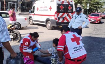 Motociclista resulta lesionado tras choque en avenida Venustiano Carranza, Colima