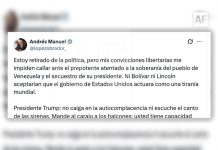 AMLO rompe el silencio tras retiro: Condena «atentado a la soberanía» en Venezuela y lanza advertencia a Trump