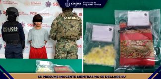 Detienen a persona con presunta droga “ice” en Tecomán