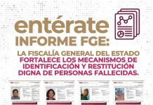 La Fiscalía General del Estado fortalece los mecanismos de identificación y restitución digna de personas fallecidas