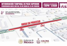 Seidum Colima anuncia cierres intermitentes en el paso del ‘Arco Sur’ desde hoy hasta el 15 de febrero