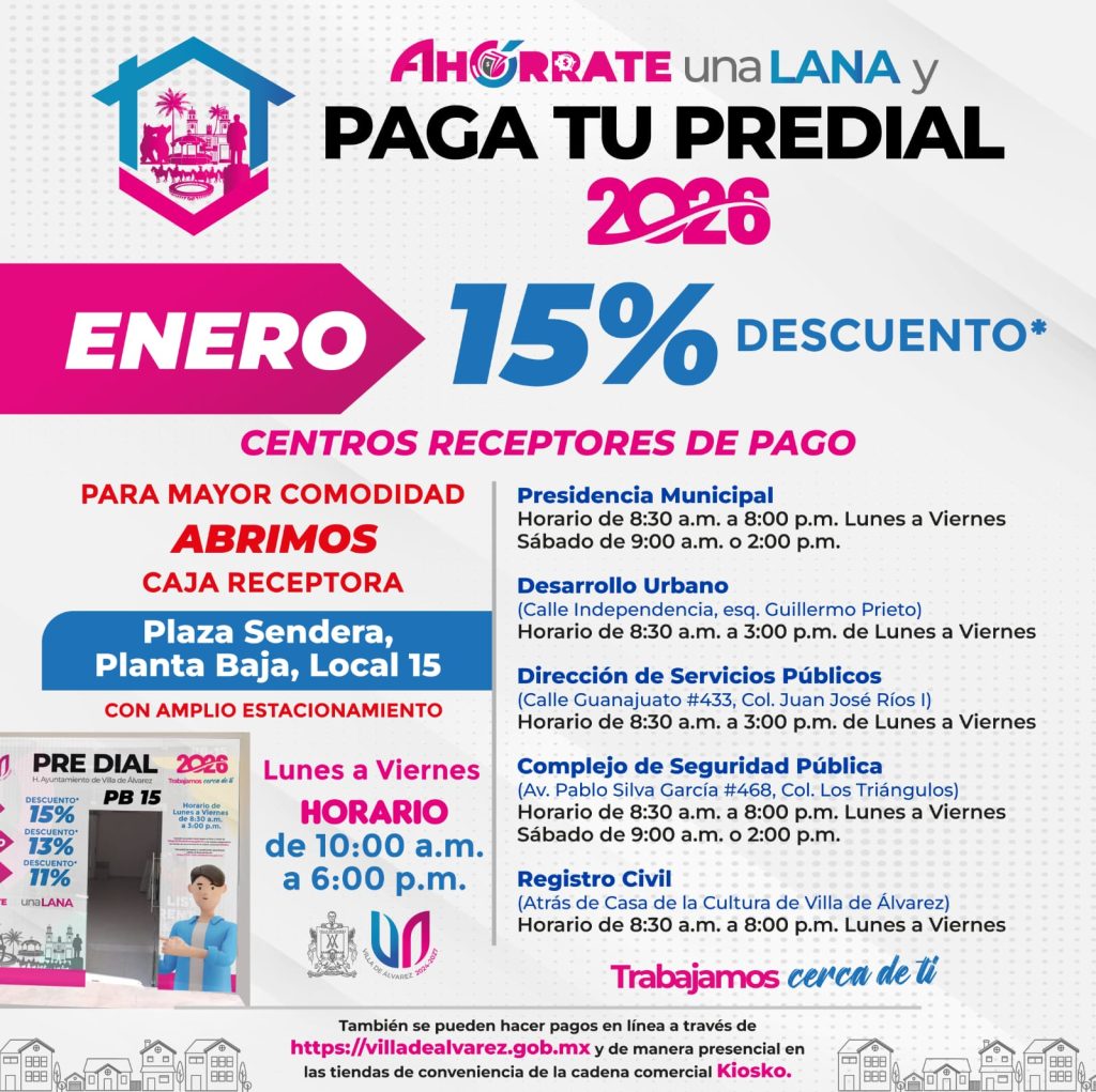 Plazo para pagar predial en VdeA con 15% de descuento vence el sábado ...
