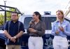 Indira Vizcaíno entrega nueva patrulla y equipo a la Policía Municipal de Comala