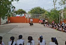 Protección Civil Manzanillo promueve cultura de prevención en la escuela Emiliano Zapata