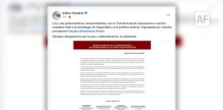 Indira Vizcaíno y 23 gobernadores respaldan la estrategia de seguridad de la presidenta Claudia Sheinbaum