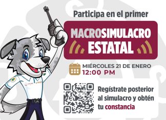 Gobierno de Colima invita a participar en Primer Macrosimulacro Estatal de Protección Civil 2026