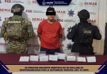 Policía Estatal y Marina detienen a sujeto con narcóticos en Villa de Álvarez