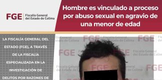 Hombre es vinculado a proceso por abuso sexual en agravio de una menor de edad