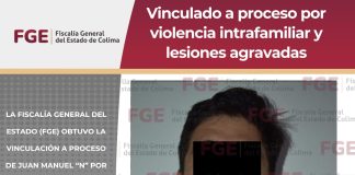 Vinculado a proceso por violencia intrafamiliar y lesiones agravadas