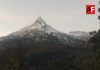 Se presenta primera nevada del año en el Nevado de Colima; activan operativo preventivo