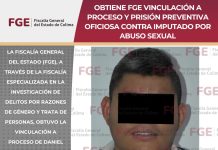 Obtiene FGE vinculación a proceso y prisión preventiva oficiosa contra imputado por abuso sexual