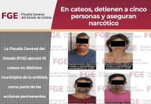 Detienen a 5 personas y aseguran narcóticos durante cateos en Colima, Villa de Álvarez, Coquimatlán, Minatitlán, Tecomán, Armería y Manzanillo