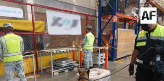 Guardia Nacional asegura droga en el Aeropuerto Internacional Felipe Ángeles