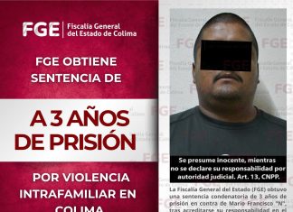 Sentenciado a 3 años de prisión por violencia intrafamiliar en Colima; amenazó y agredió a sus padres con un arma blanca