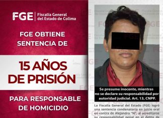 FGE obtiene 15 años de prisión para responsable de homicidio, ocurrió en junio de 2023