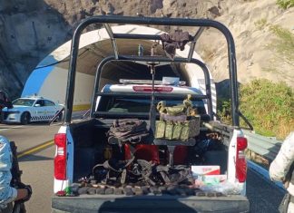 Guardia Nacional y Ejército Mexicano aseguraron armamento y droga en Sinaloa