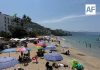 Colocan bandera morada en playas de Puerto Vallarta, Jalisco