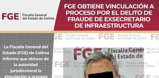 FGE obtiene vinculación a proceso por el delito de fraude exsecretario de Infraestructura