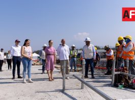 Sheinbaum supervisó avances de obras hídricas y de movilidad en Colima junto a Indira Vizcaíno