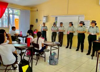Guardia Nacional imparte pláticas de prevención de la violencia de género en escuelas del estado de Colima