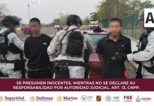 Guardia Nacional detiene a dos personas con armas y droga en Villa de Álvarez