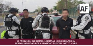 Guardia Nacional detiene a dos personas con armas y droga en Villa de Álvarez
