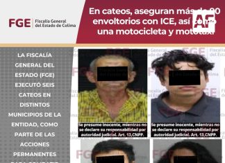 En cateos, aseguran más de 90 envoltorios con ICE, así como una motocicleta y mototaxi