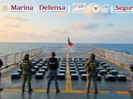 Marina asegura casi 2 toneladas de cocaína frente a Acapulco; suman más de 60 toneladas decomisadas en esta administración