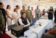 Indira Vizcaíno, Rocío Bárcena y Rosi Bayardo arrancan la campaña ‘Sí al Desarme, Sí a la Paz’ en Manzanillo