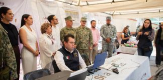 Indira Vizcaíno, Rocío Bárcena y Rosi Bayardo arrancan la campaña ‘Sí al Desarme, Sí a la Paz’ en Manzanillo