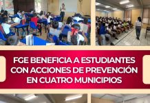 FGE beneficia a estudiantes con acciones de prevención en cuatro municipios