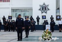 SSP rinde homenaje y reconoce la trayectoria y la valentía de elemento de la Policía Estatal