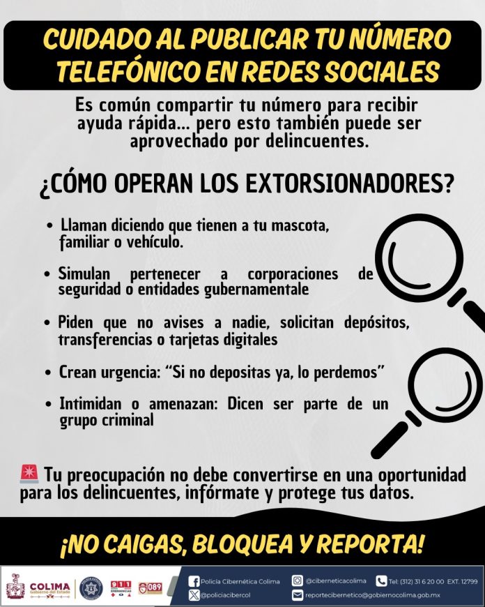 no publiques numeros de telefono