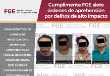 Cumplimenta FGE siete órdenes de aprehensión por delitos de alto impacto