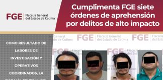Cumplimenta FGE siete órdenes de aprehensión por delitos de alto impacto