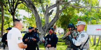 Guardia Nacional participa en jornada de proximidad social en el jardín Núñez de Colima