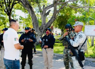 Guardia Nacional participa en jornada de proximidad social en el jardín Núñez de Colima