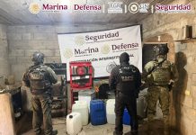 Autoridades federales detienen a cuatro personas y aseguran laboratorio clandestino en Sinaloa
