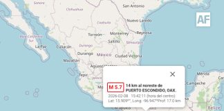 SSN registra 3 mil 146 sismos en febrero; el de mayor magnitud 5.7 tuvo epicentro en Oaxaca