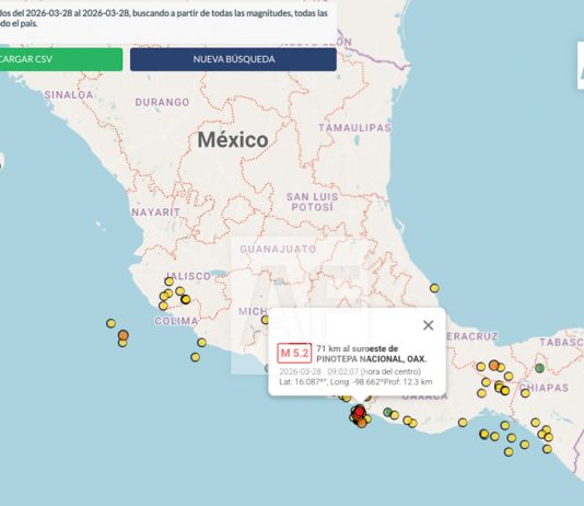 Sábado 28 de marzo de intensa actividad sísmica: SSN registra 141 temblores en México, los dos de mayor magnitud fueron de 5.2