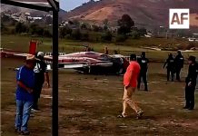 Cae helicóptero en predio aledaño a la Presa del Bosque, Zitácuaro