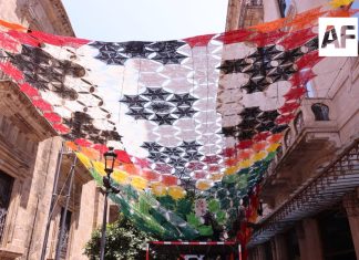 Mural aéreo de Etzatlán embellece el Centro Histórico de Guadalajara
