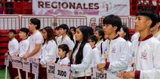 Indira Vizcaíno abanderó a deportistas que participan en la Olimpiada Nacional 2026
