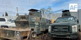 FGR destruye 18 vehículos con blindaje artesanal en Tamaulipas