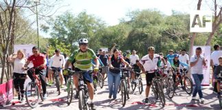 Más de 150 personas participaron en la ‘Rodada por la Paz’ que organizó Incode en La Campana