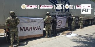 Aseguran 60 kilos de cocaína ocultos en tractocamión en Colima; hay cuatro detenidos